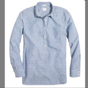 J. Crew Factory Striped Washed Popover | Sz XS